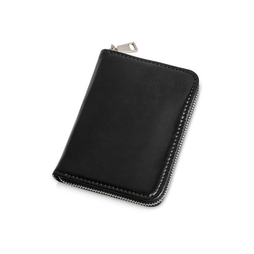Картхолдер на молнии для 8 пластиковых карт с RFID защитой "Fabrizio", черный