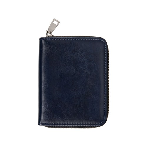 Картхолдер на молнии для 8 пластиковых карт с RFID защитой "Fabrizio", синий