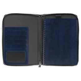 Бизнес-блокнот на молнии А5 «Fabrizio», 80 листов, темно-синий