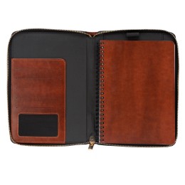 Бизнес-блокнот на молнии А5 «Fabrizio», 80 листов,  коричневый