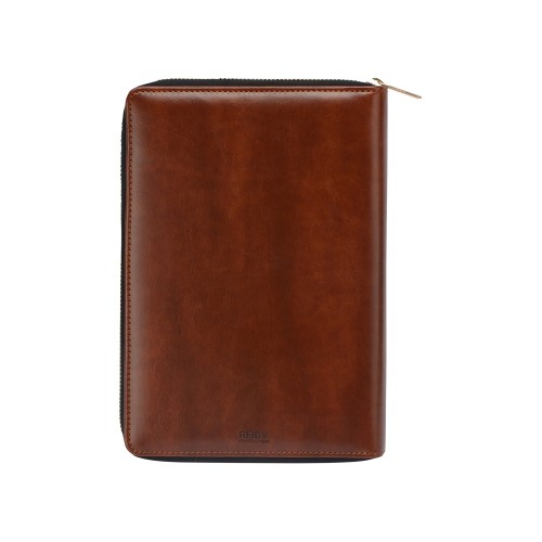 Бизнес-блокнот на молнии А5 «Fabrizio», 80 листов,  коричневый