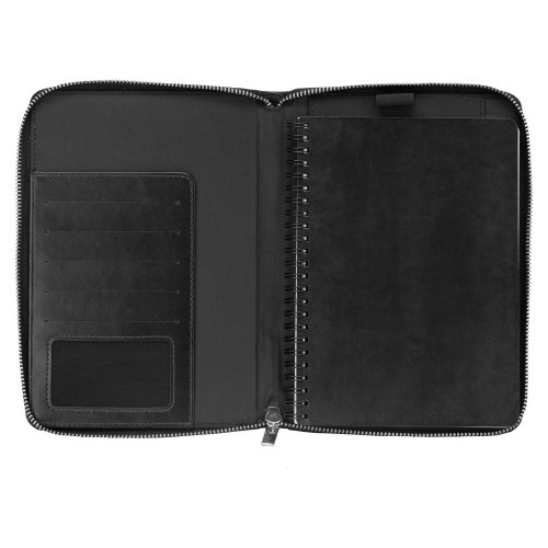 Бизнес-блокнот на молнии А5 «Fabrizio», 80 листов, черный