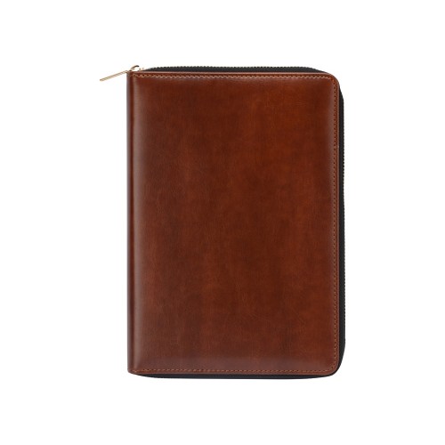 Бизнес-блокнот на молнии А5 «Fabrizio», 80 листов,  коричневый