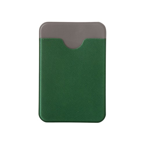 Чехол-картхолдер Favor на клеевой основе на телефон для пластиковых карт и и карт доступа, темно-зеленый