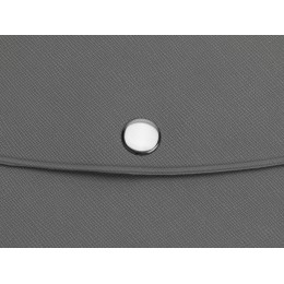 Органайзер для документов на кнопке с отделением для купюр и ручки, упаковка в индивидуальный пакет, серый