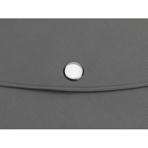 Органайзер для документов на кнопке с отделением для купюр и ручки, упаковка в индивидуальный пакет, серый