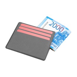 Картхолдер для денег и шести пластиковых карт "Favor", светло-серый