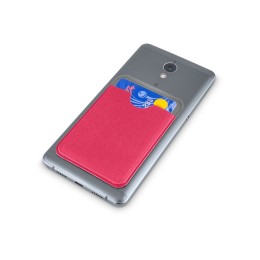 Чехол-картхолдер Favor на клеевой основе на телефон для пластиковых карт и и карт доступа, фуксия