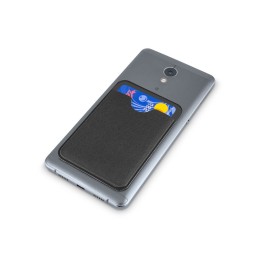 Чехол-картхолдер Favor на клеевой основе на телефон для пластиковых карт и и карт доступа, черный