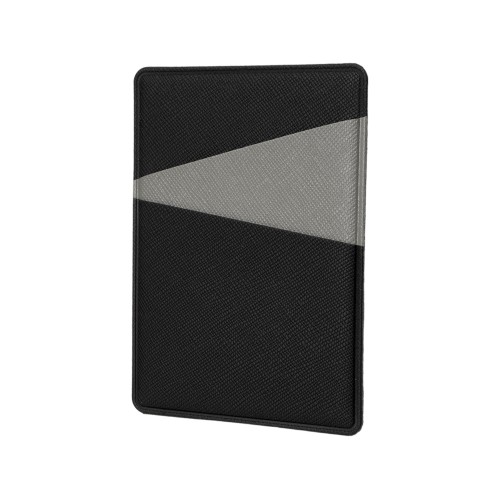 Картхолдер на 3 карты типа бейджа "Favor", черный/серый