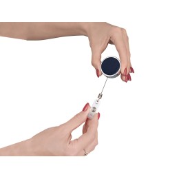 Ретрактор металлический "Favor", темно-синий