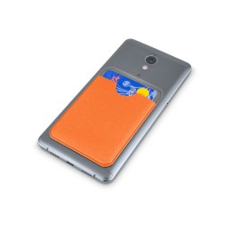 Чехол-картхолдер Favor на клеевой основе на телефон для пластиковых карт и и карт доступа, оранжевый