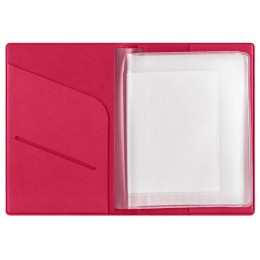 Классическая обложка для автодокументов "Favor", фуксия