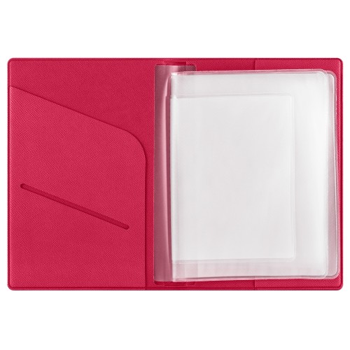 Классическая обложка для автодокументов "Favor", фуксия