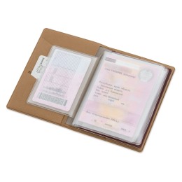 Классическая обложка для автодокументов "Favor", бежевая