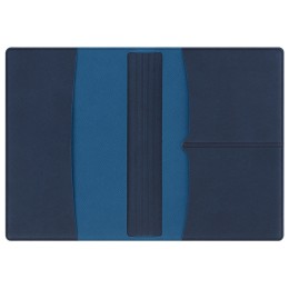 Обложка для паспорта с RFID защитой отделений для пластиковых карт "Favor", синяя