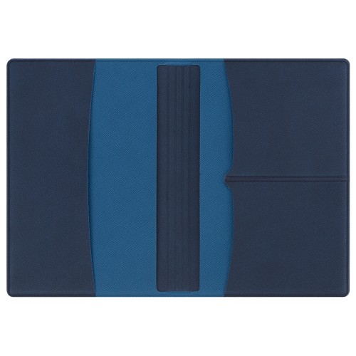 Обложка для паспорта с RFID защитой отделений для пластиковых карт "Favor", синяя