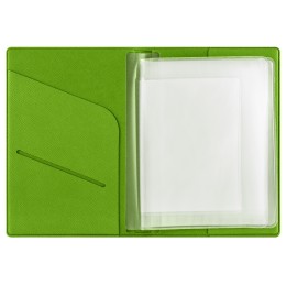 Классическая обложка для автодокументов "Favor", зеленое яблоко