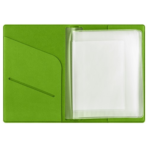 Классическая обложка для автодокументов "Favor", зеленое яблоко