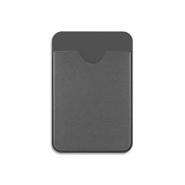 Чехол-картхолдер Favor на клеевой основе на телефон для пластиковых карт и и карт доступа, серый