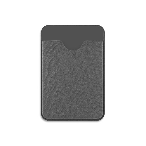 Чехол-картхолдер Favor на клеевой основе на телефон для пластиковых карт и и карт доступа, серый