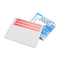 Картхолдер для денег и шести пластиковых карт "Favor", белый