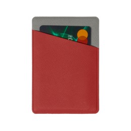 Картхолдер на 3 карты типа бейджа "Favor", красный/серый