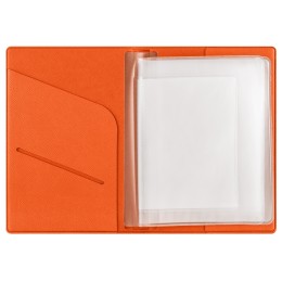 Классическая обложка для автодокументов "Favor", оранжевая