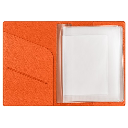 Классическая обложка для автодокументов "Favor", оранжевая