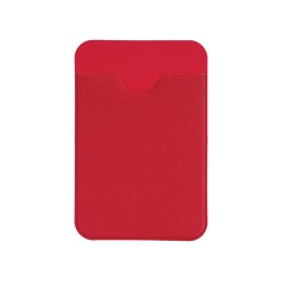 Чехол-картхолдер Favor на клеевой основе на телефон для пластиковых карт и и карт доступа, красный