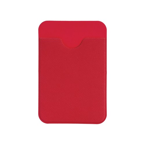 Чехол-картхолдер Favor на клеевой основе на телефон для пластиковых карт и и карт доступа, красный