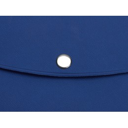 Органайзер для документов на кнопке с отделением для купюр и ручки, упаковка в индивидуальный пакет, синий/темно-синий