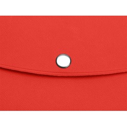 Органайзер для документов на кнопке с отделением для купюр и ручки, упаковка в индивидуальный пакет, красный/серый