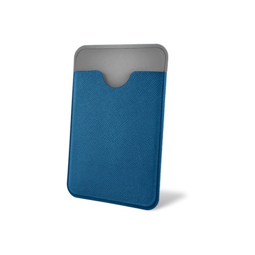 Чехол-картхолдер Favor на клеевой основе на телефон для пластиковых карт и и карт доступа, синий