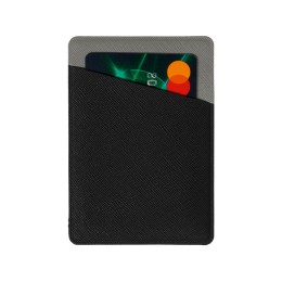 Картхолдер на 3 карты типа бейджа "Favor", черный/серый