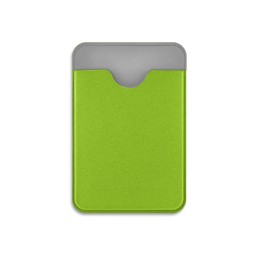 Чехол-картхолдер Favor на клеевой основе на телефон для пластиковых карт и и карт доступа, зеленый