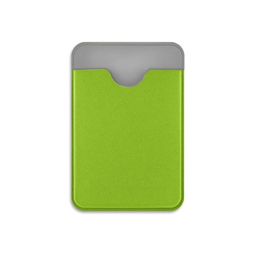 Чехол-картхолдер Favor на клеевой основе на телефон для пластиковых карт и и карт доступа, зеленый