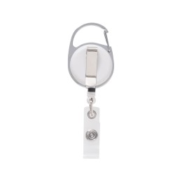 Бейдж с рулеткой-карабин "Favor", белый