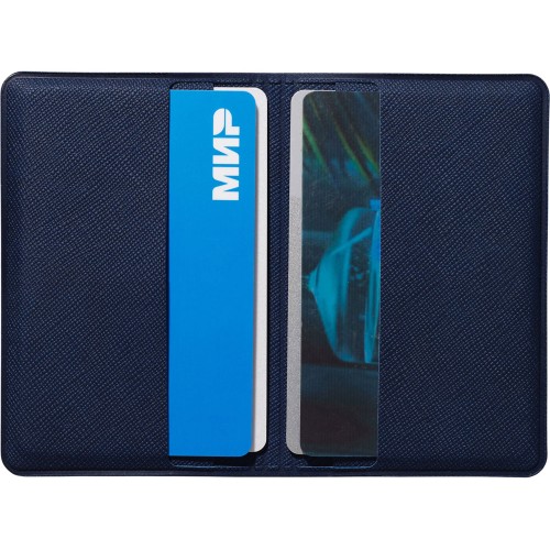 Футляр-книжка на 4-е карты с RFID "Favor", темно-синий