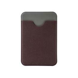 Чехол-картхолдер Favor на клеевой основе на телефон для пластиковых карт и и карт доступа, коричневый