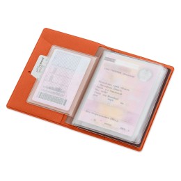 Классическая обложка для автодокументов "Favor", оранжевая