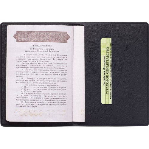 Обложка для паспорта "Favor", черная