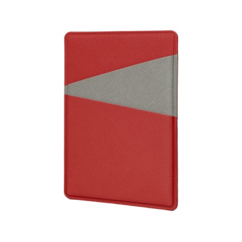 Картхолдер на 3 карты типа бейджа "Favor", красный/серый