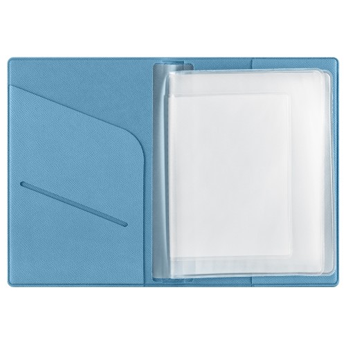 Классическая обложка для автодокументов "Favor", голубая