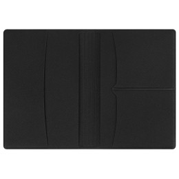 Обложка для паспорта с RFID защитой отделений для пластиковых карт "Favor", черная