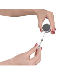 Ретрактор металлический "Favor", светло-серый