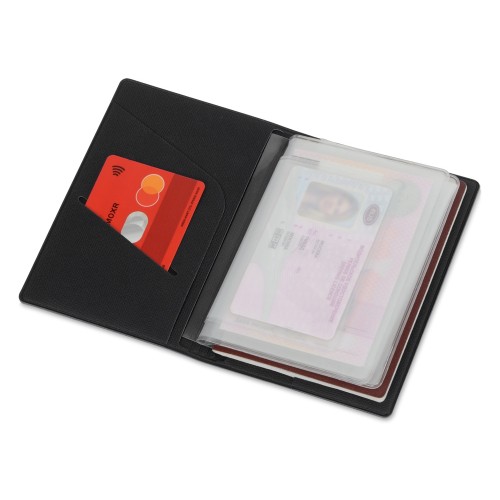 Классическая обложка для автодокументов "Favor", черная