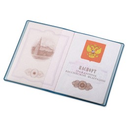 Классическая обложка для паспорта "Favor", голубая
