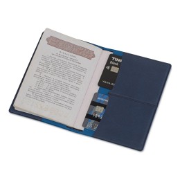 Обложка для паспорта с RFID защитой отделений для пластиковых карт "Favor", синяя