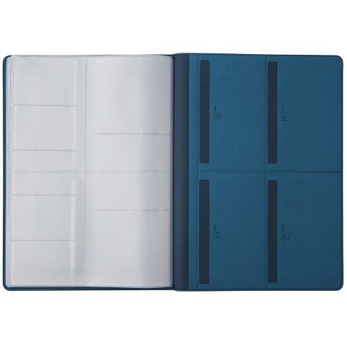 Органайзер Favor 2.0 для семейных документов на 4 комплекта документов, формат А4, синий